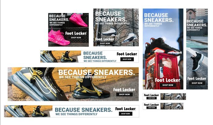 Foot Locker banner campaign preview
