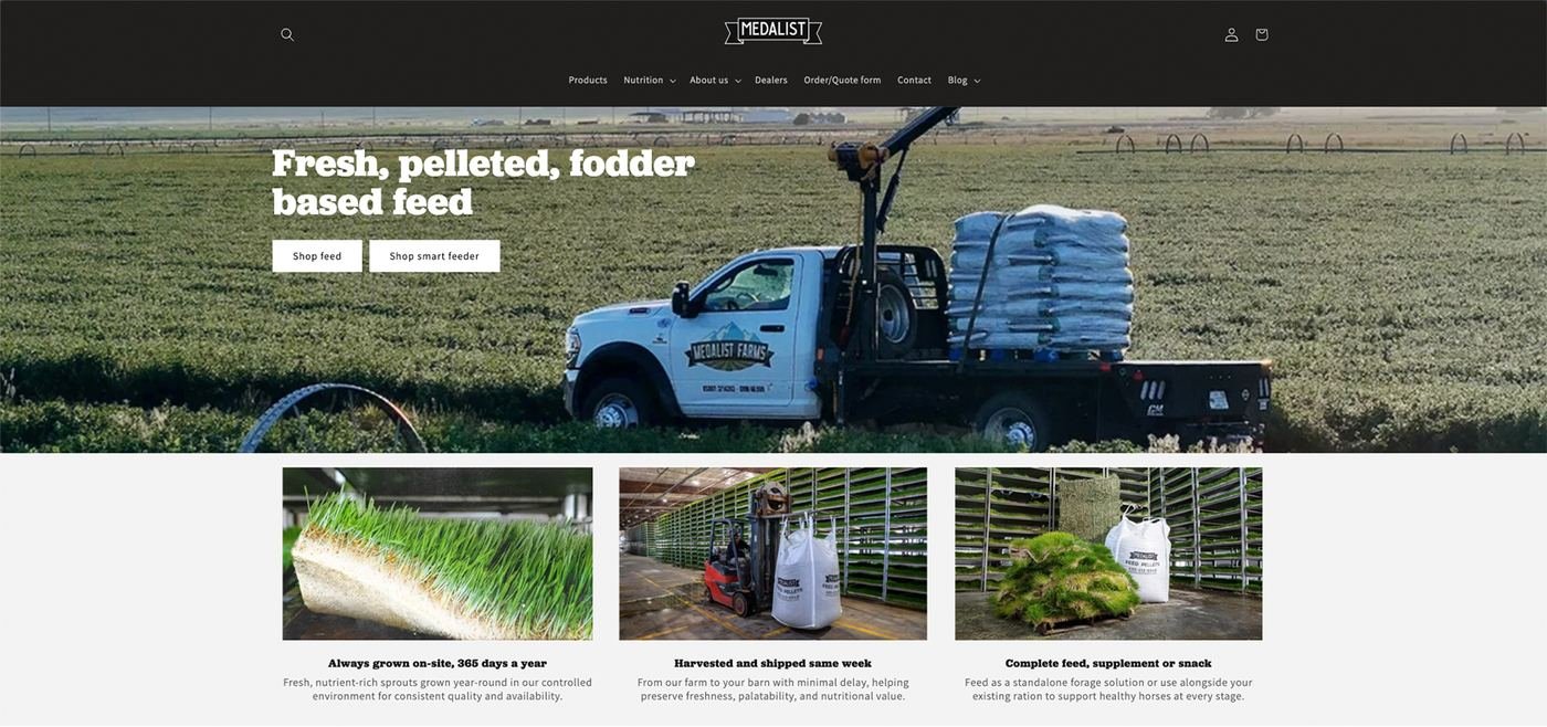 Medalist Feed storefront screenshot