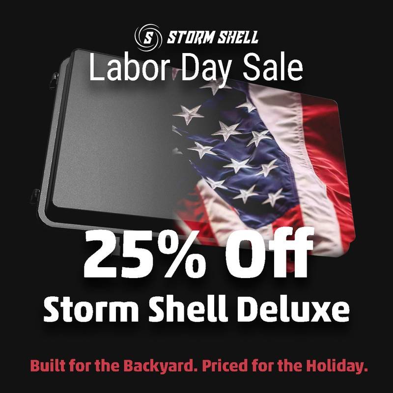Storm Shell product renders and seasonal promo creative
